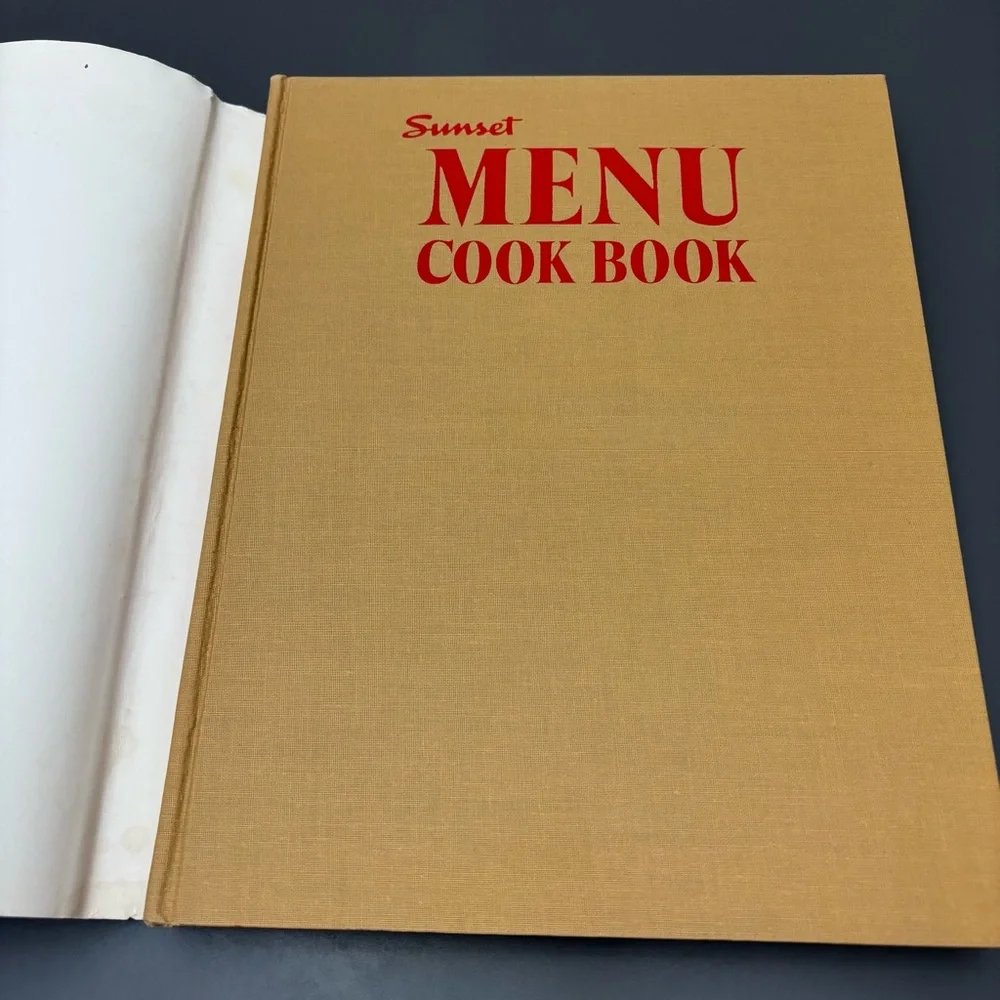 Vintage Cook Book Sunset Menu 1969 Hard Cover Parties Holidays Special Occasions